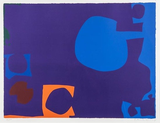 Patrick Heron (1920-1999) Blue and Deep Violet wit: Patrick Heron (1920-1999) Blue and Deep Violet with Orange, Brown and Greensilkscreen printed in colours, 1970, signed and dated in pencil, numbered 49/100, printed by Kelpra Studios, London,