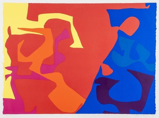 Patrick Heron (1920-1999) Untitled, pl. 5 (from Ja: Patrick Heron (1920-1999) Untitled, pl. 5 (from January)silkscreen printed in colours, 1973, signed and dated in pencil, numbered 56/72, printed by Kelpra Studios, London, on wove paper, with
