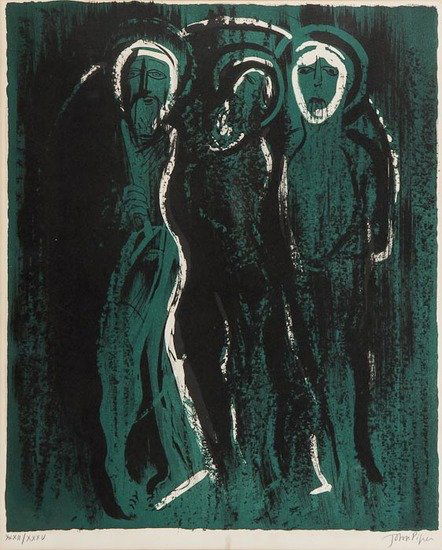 John Piper (1903-1992) The Visitation (L.253): John Piper (1903-1992) The Visitation (L.253)lithograph printed in colours, 1975, signed in pencil, inscribed XXXII/XXXV, an artist's proof aside from the edition of 90, printed by Burleighfie