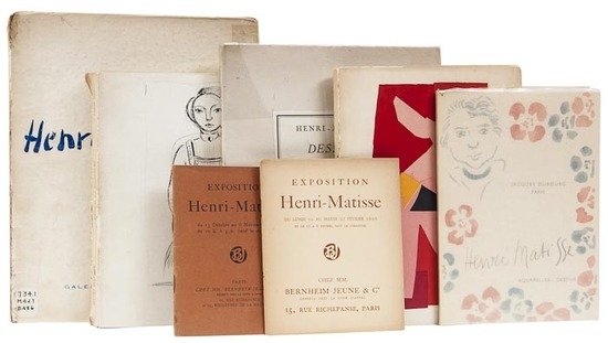 Henri Matisse (1869-1954)(after) A collection of b: Henri Matisse (1869-1954)(after) A collection of books and cataloguesseven publications Including Dessins, Aquarelles Dessins, Two Bernheim-Jeune exhibition catalogues, a catalogue from Galeri
