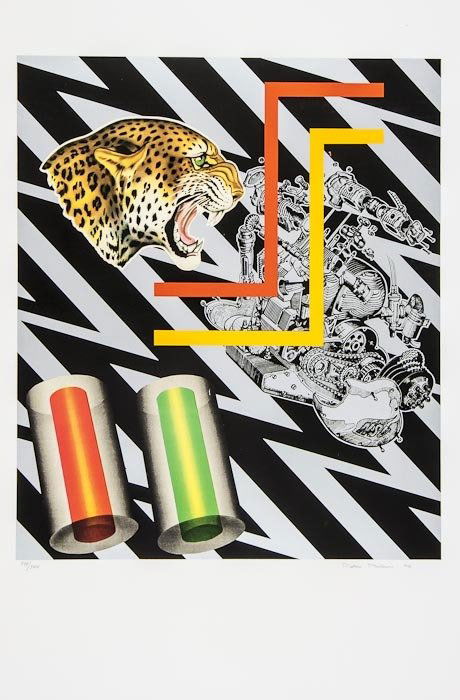 Peter Phillips (b.1939) Leolocation: Peter Phillips (b.1939) Leolocationsilkscreen printed in colours, 1970, signed and dated in pencil, numbered 934/3000, printed by Dorothea Leonhart, Munchen, published for the Munchen Internat