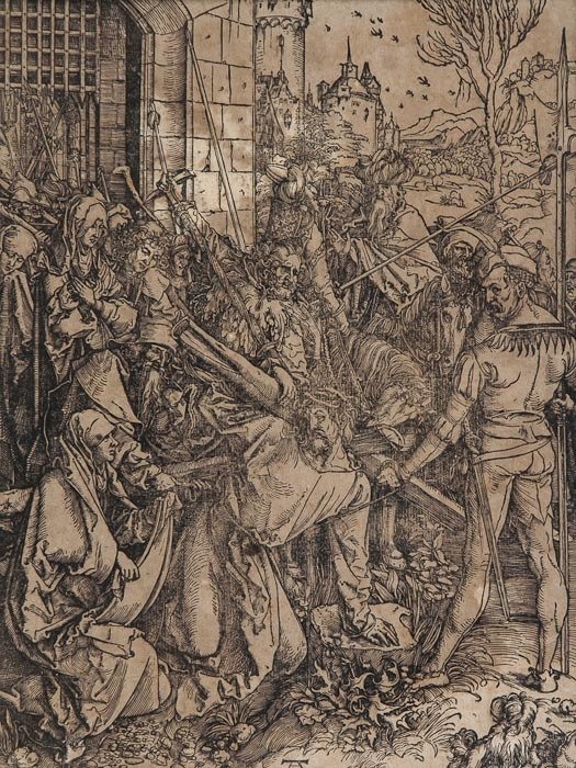 Albrecht Dürer (1471-1528) The Bearing of the Cros: Albrecht Dürer (1471-1528) The Bearing of the Cross,from The Large Passion, woodcut, c.1498-99 but a later impression, [B.10; Holl. 119; S.M.S. 160], 395 x 290mm. (15 1/2 x 11 1/4 in).