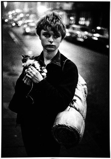 Bruce Davidson (b.1933) Girl Holding Kitten, Londo: Bruce Davidson (b.1933) Girl Holding Kitten, London, 1960Gelatin silver print, printed later, signed in pencil verso, 33.6 x 22.5cm (13 1/4 x 8 7/8in) "There was a great deal of mystery to h