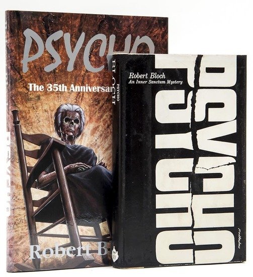 Bloch (Robert) Psycho: Bloch (Robert) Psycho,first edition, margins browned, original cloth-backed boards, dust-jacket, minor repairs to spine ends and corners, in effect a near-fine copy, New York, 1959; and the an