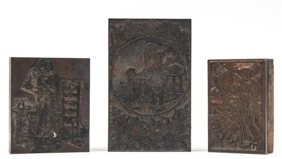 Greenaway (Kate) A quantity of printing blocks: Greenaway (Kate) A quantity of printing blocks,mostly for Kate Greenaway's Almanack for 1892, many for the various colours of the pictorial cover, inckuding some duplicates, and various other