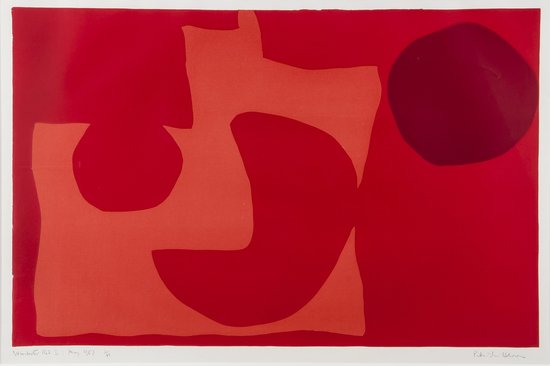 Patrick Heron (1920-1999) Winchester Red I: Patrick Heron (1920-1999) Winchester Red Isilkscreen printed in colours, 1963, signed, titled and dated in pencil, numbered 1/49, on wove paper, with full margins, 572 x 895 mm (22 1/2 x 35 1