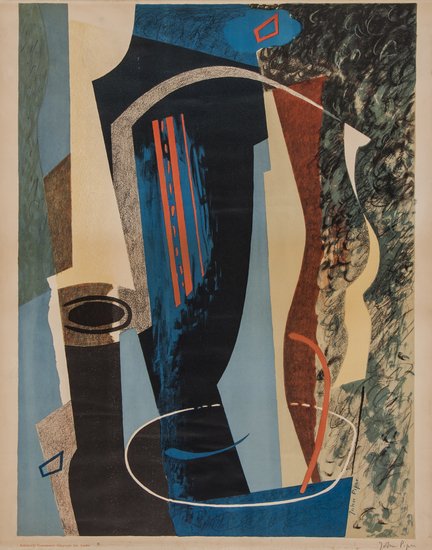 John Piper (1903-1992) Abstract Composition (I.7): John Piper (1903-1992) Abstract Composition (I.7)lithograph printed in colours, 1935, signed in pencil, published by Contemporary Lithographs Ltd., London, on wove paper, with full margins, 6