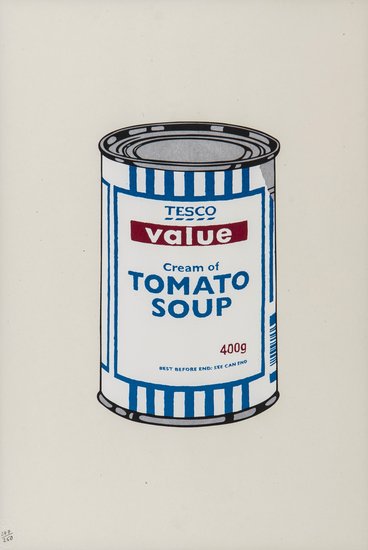 Banksy (b.1975) Soup Can: Banksy (b.1975) Soup Canscreenprint on paper, 2005, numbered 247/250, published by Pictures on Walls, London, with their blindstamp, on wove paper, with full margins, sheet 500 x 350 mm (19 3