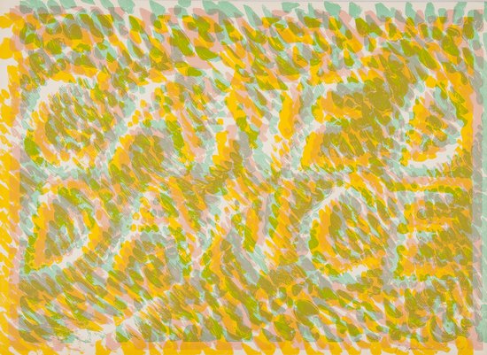 Bruce Nauman (b.1941) Caned Dance: Bruce Nauman (b.1941) Caned Dancelithograph printed in colours, 1974, signed and dated in pencil, numbered 54/100, printed by Cirrus Editions, Los Angeles, with their blindstamp, co-published