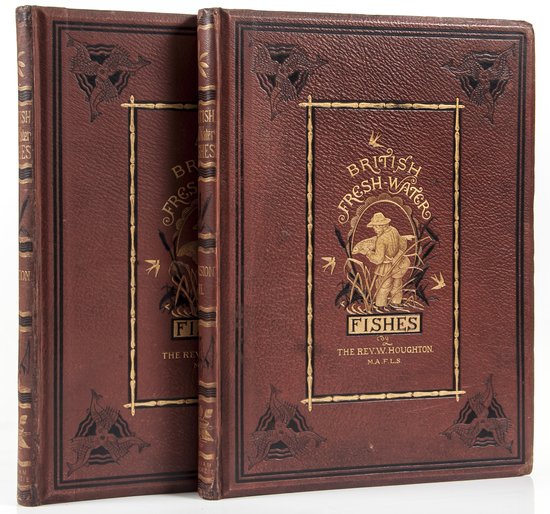 (Rev. W.) British Fresh-Water Fishes, 2 vol., firs: Houghton (Rev. W.) British Fresh-Water Fishes, 2 vol., first edition, 41 wood-engraved plates after A.F.Lydon printed in colours, occasional light spotting, wood-engraved illustrations, hinges