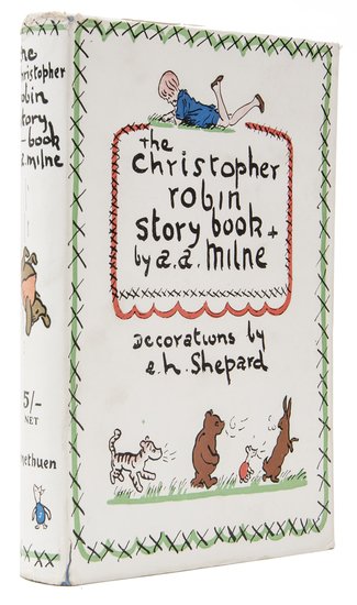 Milne (A.A.) Christopher Robin Story Book: Milne (A.A.) Christopher Robin Story Bookfirst edition, illustrations by E.H. Shepard, a few spots, fore-edge slightly foxed, original pictorial cloth, gilt, dust-jacket, very slight rubbing