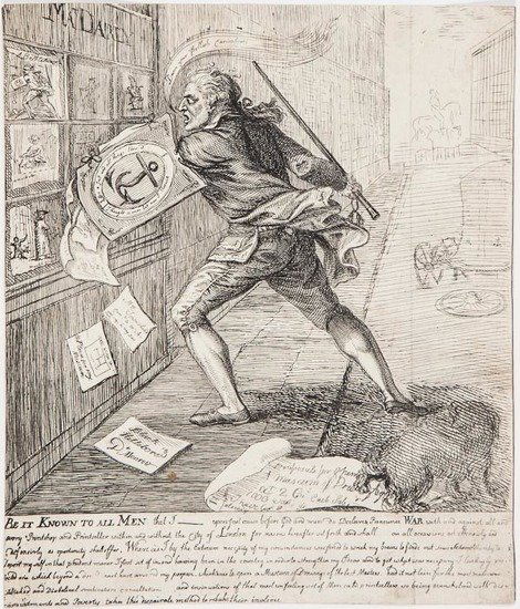 Attributed to Francesco Bartolozzi Ecce homo: Attributed to Francesco Bartolozzi Ecce homo,etching, published by Matthew Darly, 1775, [BM Satires 5318], 220 x 190mm. (8 3/4 x 7 1/2 in); with a rare portrait of M. Darly P.O.A.G.B., etching