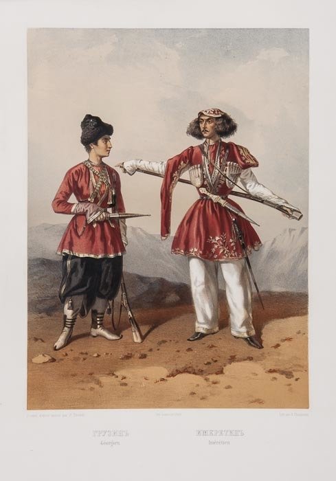 -. Pauly (Theodore de.) [Description ethnographiqu: -. Pauly (Theodore de.) [Description ethnographique des peuples de la Russie],a group of 31 chromolithographs only (of 62), each sheet c.515 x 375mm., loose, some light surface dirt, spotting