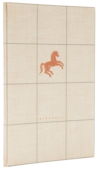 Steinbeck (John) The Red Pony: Steinbeck (John) The Red Pony,first edition, number 87 of 699 copies signed by the author, original decorative cloth, fine, glacine dust-jacket, spine chipped with a little loss, original numb