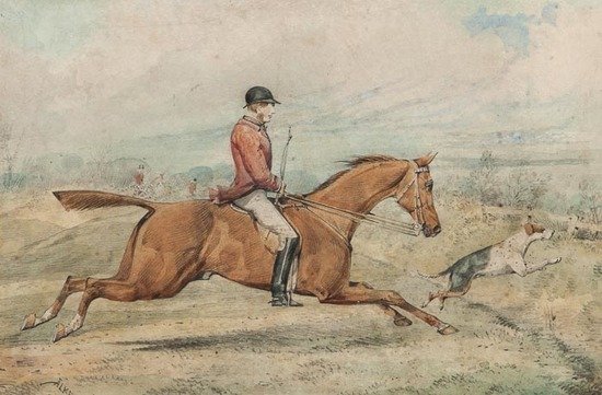 Henry Alken (1785-1851) Hunt Scene: Henry Alken (1785-1851) Hunt Scene,watercolour, signed lower left, 20 x 30cm (8 x 11 3/4 in).