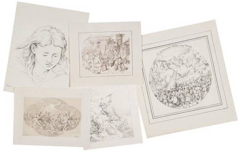 Johann Nepomuk Strixner & Ferdinand Piloty [Recuei: Johann Nepomuk Strixner & Ferdinand Piloty [Recueil des oeuvres lithographiques...],old master drawings selected from the collection of His Majesty the King of Bavaria, 72 livraisons, in origi