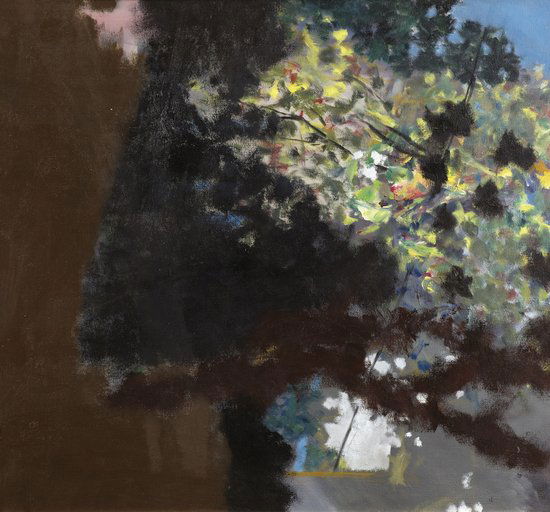 Huang He In the Shade, 2010: Huang He In the Shade, 2010 oil on canvas signed and dated verso 100 x 91 cm (39 3/8 x 35 7/8 in) é»„æ²³ è«å½±ä¸­, 2010å¹´ä½œ å¸ƒé¢æ²¹ç”»