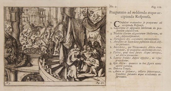 Dale (Antonius van) De Oraculis Veterum Ethnicorum: Dale (Antonius van) De Oraculis Veterum Ethnicorum Dissertationes duae,second edition, title in red and black, 8 folding engraved plates by Romeyn de Hooghe, some spotting and browning, stamp