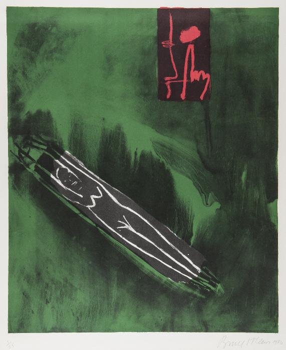 Bruce McLean (b.1944) She Sleeps with a Jug: Bruce McLean (b.1944) She Sleeps with a Juglithograph printed in colours, 1986, signed and dated in pencil, numbered 1/25, on wove paper, with full margins, 850 x 704 mm (33 1/2 x 27 3/4 in)<