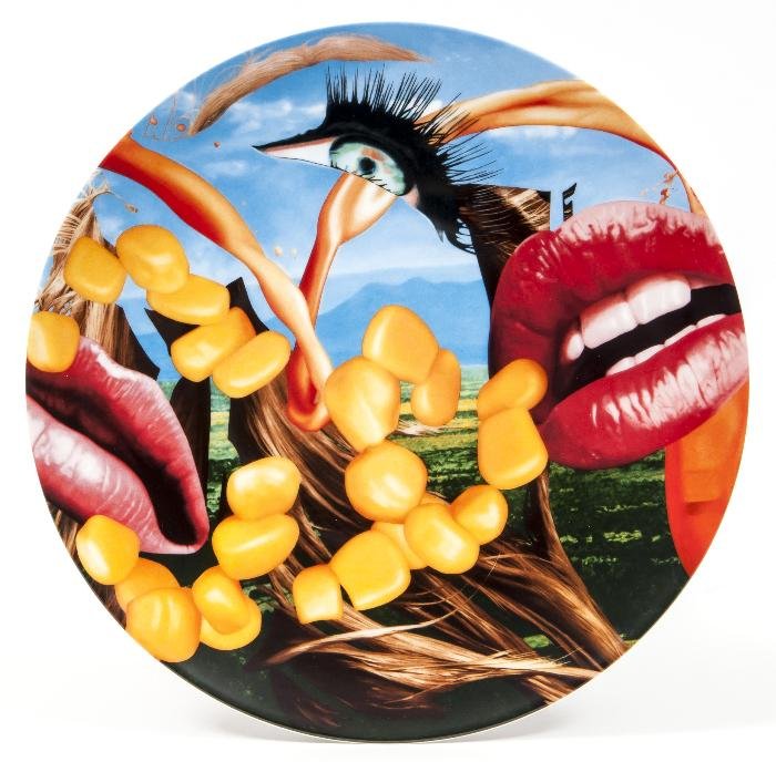 Jeff Koons (b.1955) Lips: Jeff Koons (b.1955) Lipsscreenprint in colours on a porcelain plate, 2000, signed in red in the glaze and numbered from the edition of 2500 verso, published by Bernardaud, Paris, housed as iss