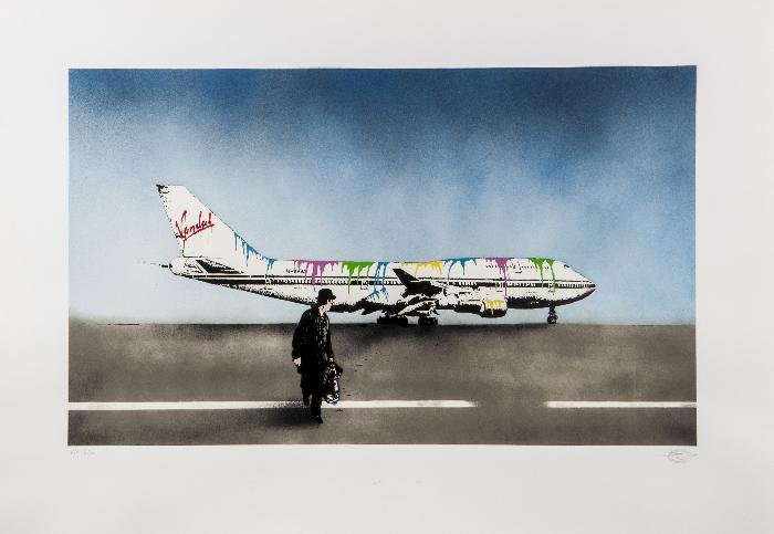 Nick Walker (b.1969) Vandal Airways: Nick Walker (b.1969) Vandal Airwaysscreenprint in colours, 2008, signed in pencil, numbered AP 18/30, published by Black Rat Press, London, with their blindstamp, on wove paper, with full marg