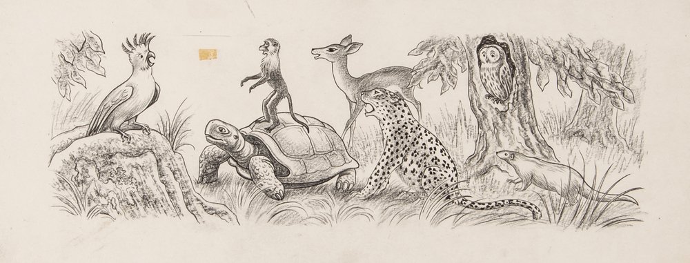 Various A quantity of original children's illustra: Various A quantity of original children's illustrations,comprising pen and ink illustrations by Peter Fraser, some for 'Billy Mole's Idea', several signed, original artwork for 'Brownie Secret