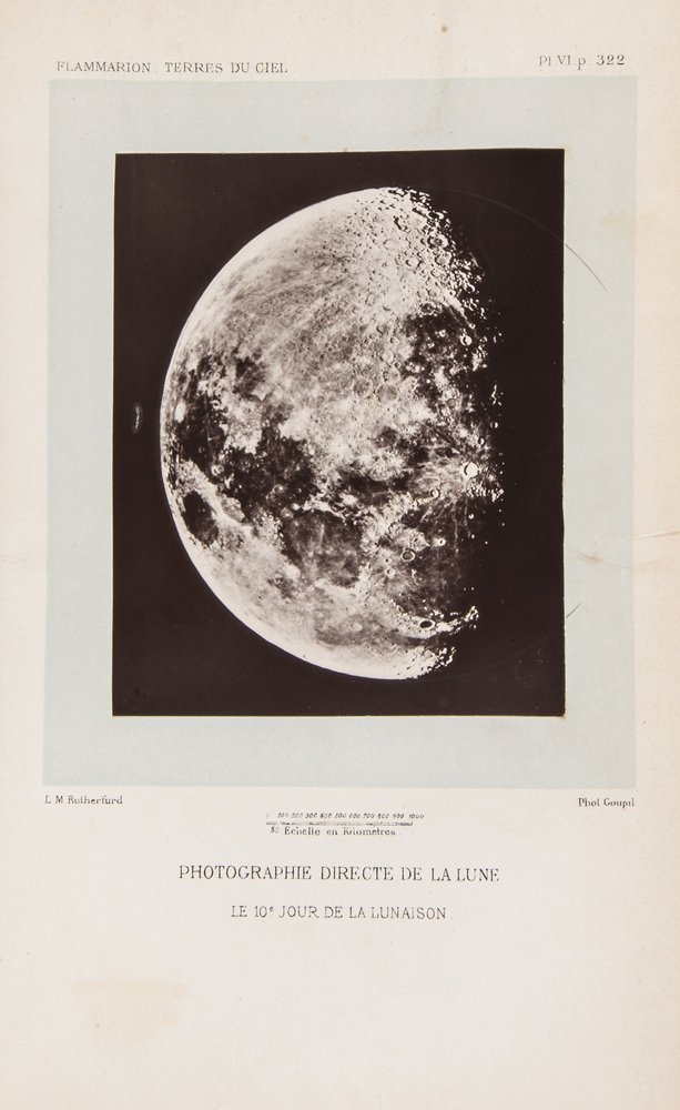 Flammarion (Camille) Les Terres Du Ciel: Flammarion (Camille) Les Terres Du Ciel,first edition, half-title, frontispiece, 2 mounted photographs of the moon, and 7 plates, foxed, contemporary morocco-backed boards, spine gilt, rubbed,