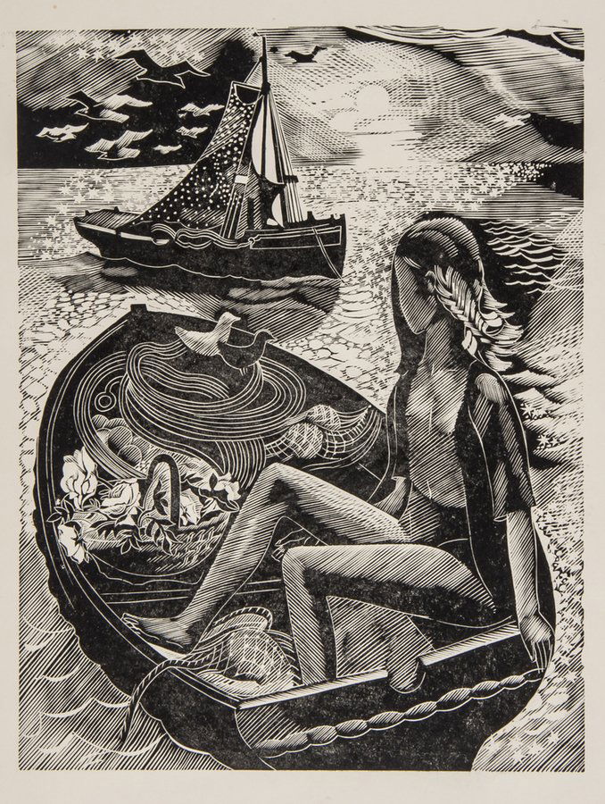 John O'Connor (1913-2004) A group of seven wood-en: John O'Connor (1913-2004) A group of seven wood-engravings,all signed in pencil, v.s., largest 270 x 200mm. (10 1/2 x 8 in); with Willem Jakob Rozendaal's (1899-1971) Don Quixote and Sancho Pa