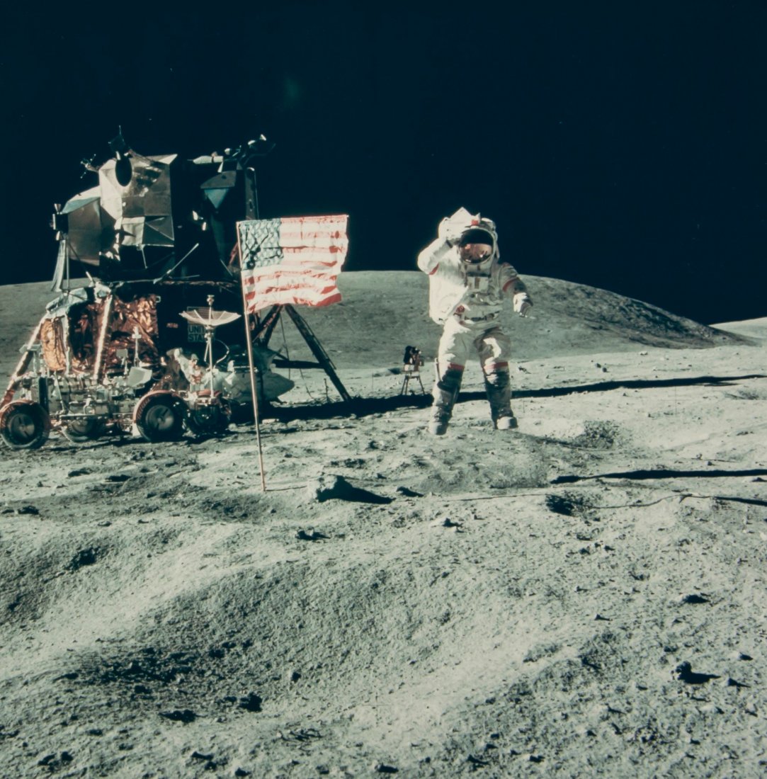 NASA / Charles Duke (b.1935) - John Young’s: Chromogenic print, NASA number in red at top left, on &ldquo;A Kodak Paper&rdquo;, 18 x 18cm (7 1/8 x 7 1/8in)