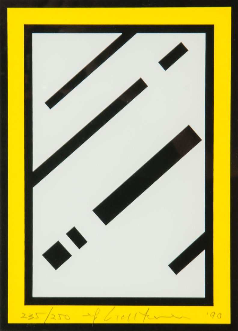 Roy Lichtenstein (1923-1997) - Mirror (c.246): screenprint in colours, 1990, signed and dated in pencil, numbered 235/250, printed and published by Gemini G.E.L., Los Angeles, with their blindstamp, on white 4-ply board, the full sheet printed to