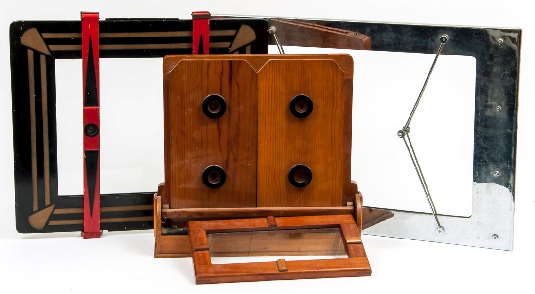 Chris Charlton's Glass Penetration Mystery,: with Faust’s instructions and relating typed letter signed by Les Gerard, the chrome frame lacking glass, 650mm. by 455mm .; Peter Warlock’s Glass Penetration Mystery, comprising a wooden 