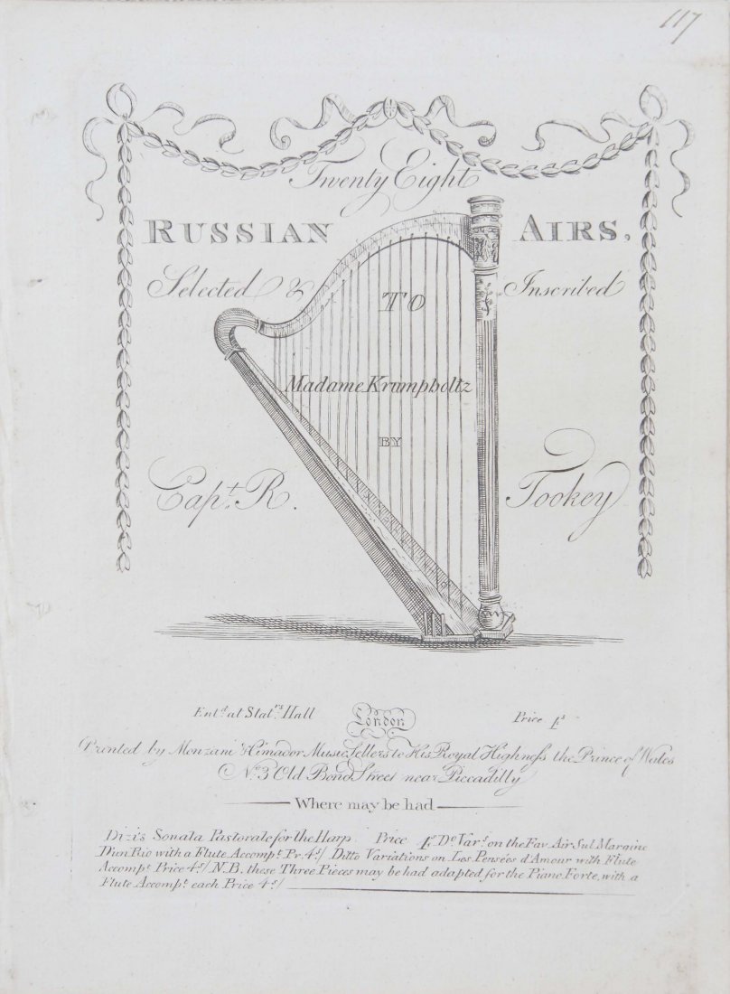 Krumpholtz (Madlle.) - Dedans mon petit Reduit,: R. Birchall , [watermarked 1814]; and two other issues with the title revised to read Dans mon petit Reduit Â§ Krumpholtz (Anne-Marie) The Favorite Air of Pray Goody ; The Favourite Air of Robin Ada