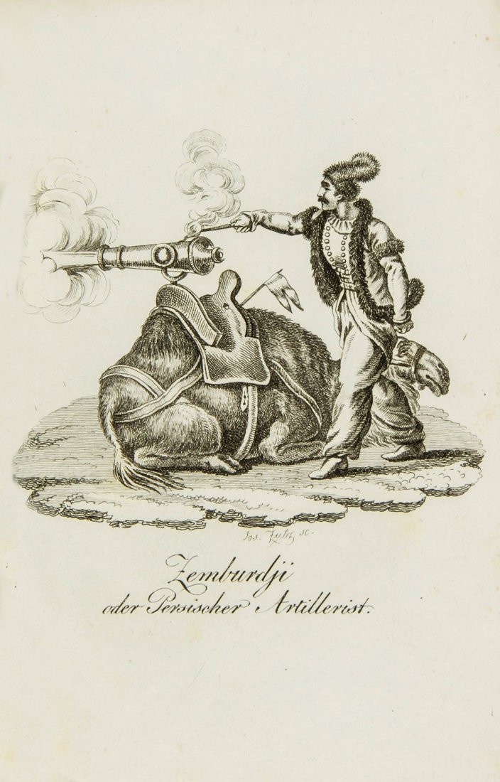 -. Brisson (Barnabe) - De Regio Persarum Principatu: title with woodcut printer's device, lightly browned, modern half vellum, [Adams B2851], [Heidelberg], Hieronymus Commelinus, 1595 § Graffer (Franz) Persien (Iran) [from the series Miniaturgemalde au