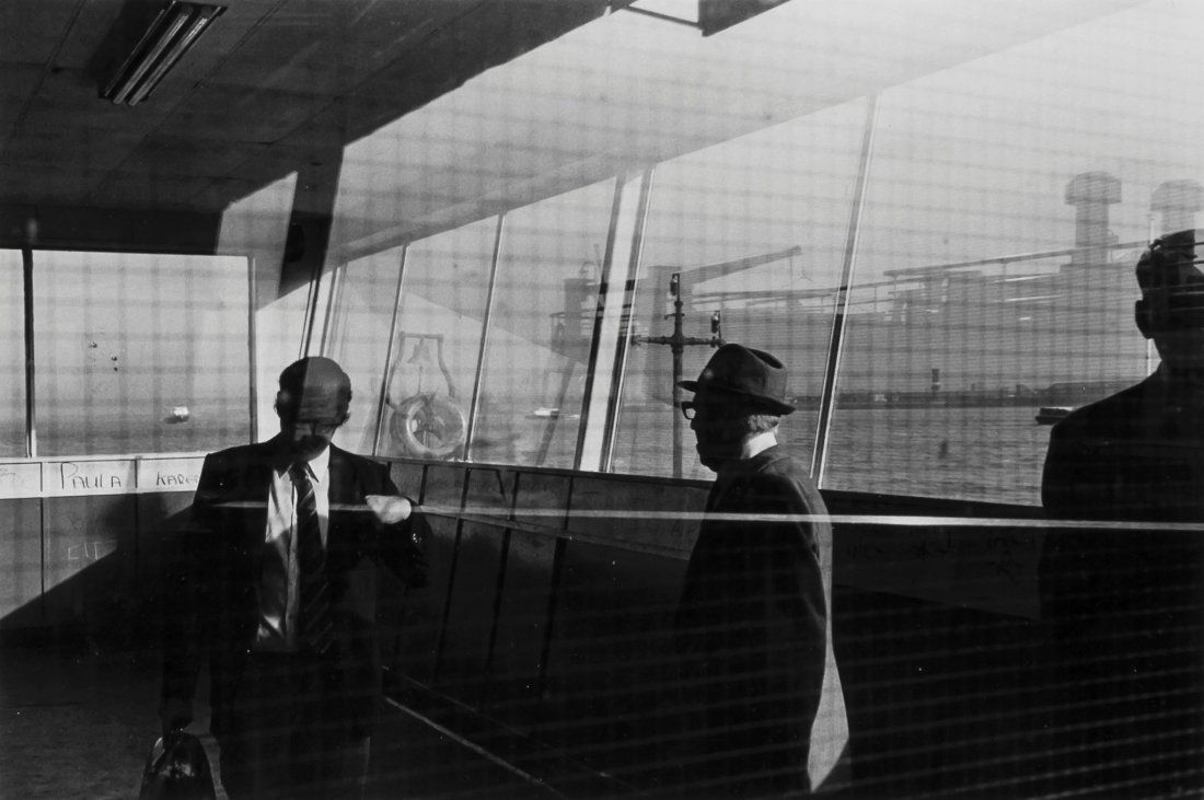 Peter Marlow (b.1952) - Seacombe Ferry Terminal,: Gelatin silver print, signed in pencil verso, 18.8 x 27.8cm (7 3/8 x 11in) IMPORTANT: This lot is sold subject to Artists Resale Rights, details of which can be found in our Terms and Conditions.