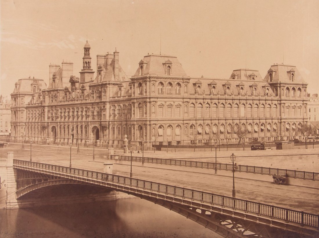 Bisson FrÃ¨res (1826-1900); (1814 - 1876) - Hotel de: Albumen print from a mammoth plate, photographers' stamped signature in black ink in lower right of mount and Photographes de S.M. L Empereur blindstamp lower centre of mount, 48.5 x 65cm (19 x 25 1/2
