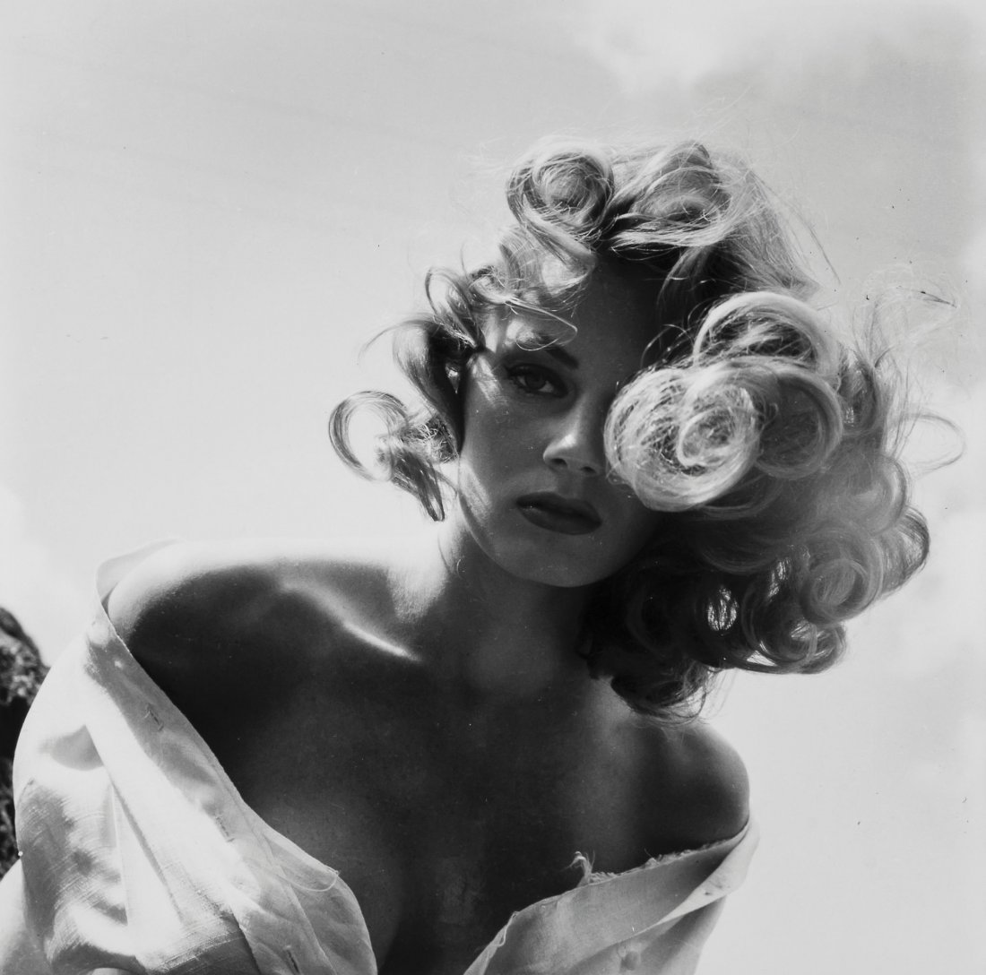 Peter Basch (1921-2004) - Anita Ekberg, 1950s (set of: Three gelatin silver prints, one printed later, each signed, titled, dated and annotated in pencil verso, the two vintage prints with various press stamps also, 35 x 28cm (13 3/4 x 11in) to 23.5 x 24c