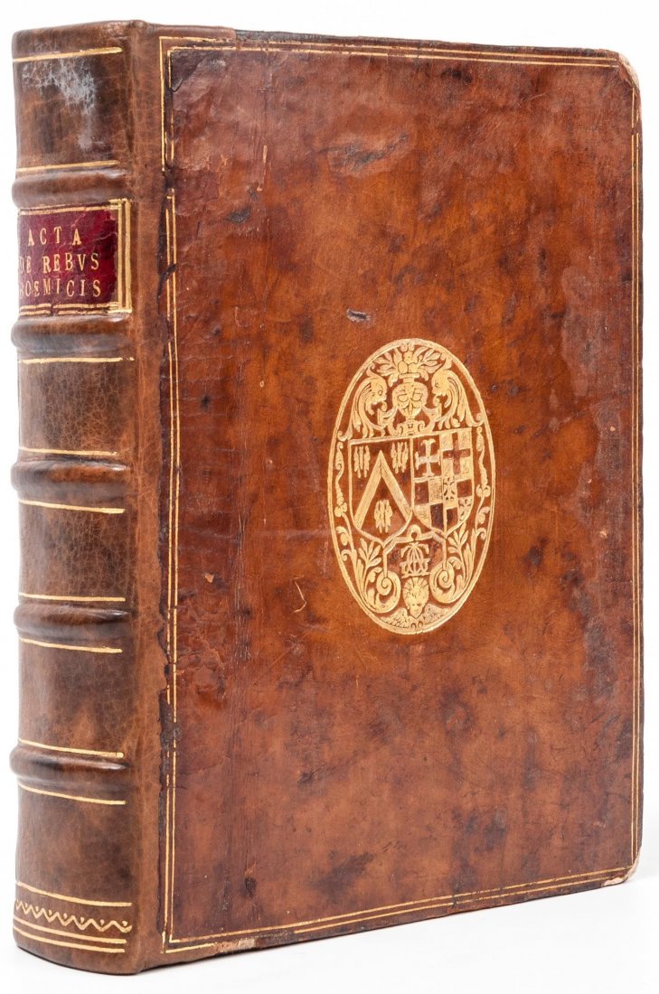 De Statu Bohemico Perturbato, a few ink stamps, some: (Michael Caspar) De Statu Bohemico Perturbato , a few ink stamps, some browning or foxing, contemporary calf with gilt arms of Jacques-Auguste de Thou , sympathetically rebacked, corners worn, rubbed 