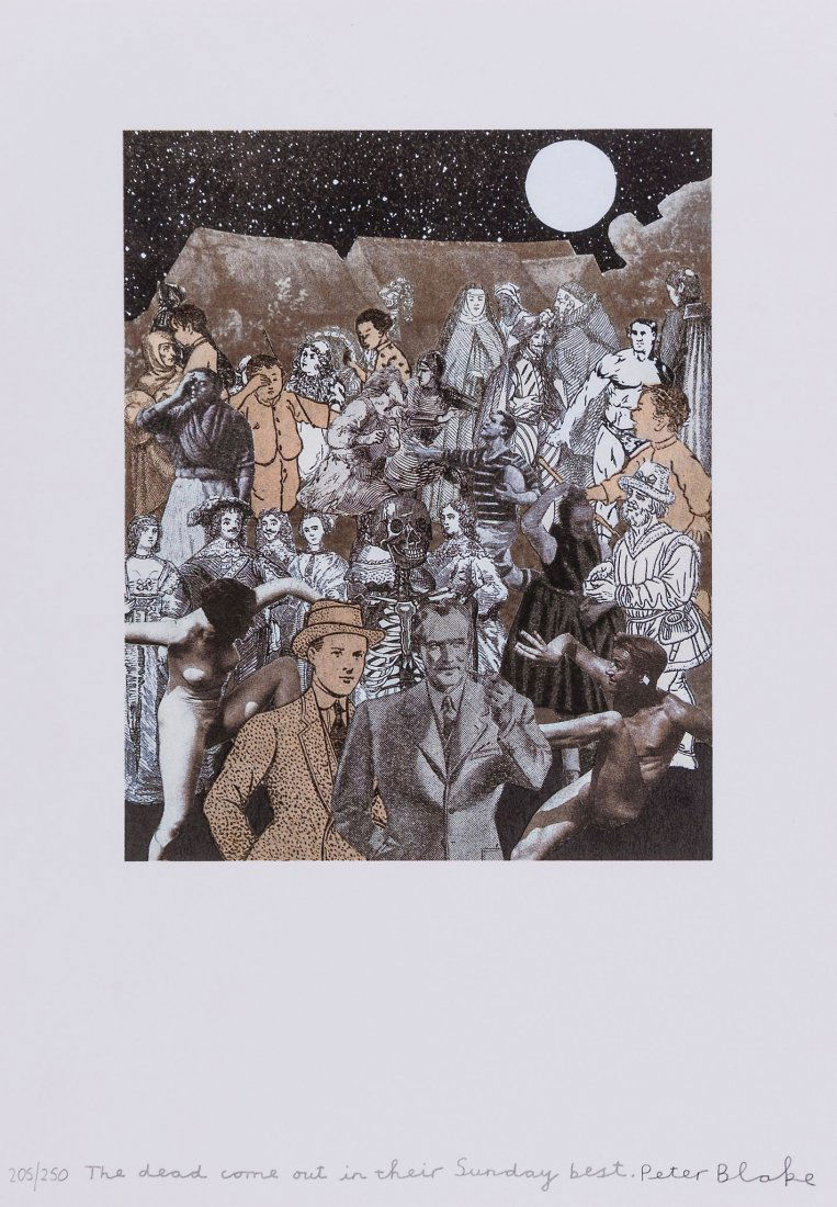 Sir Peter Blake (b.1932) - The Dead Come Out in Their: screenprint in colours, 2012, signed in pencil, numbered 205/250, published by the National Museum of Wales, on stiff wove paper, with full margins, 250 x 200 mm (9 7/8 x 7 7/8 in) IMPORTANT: This lot
