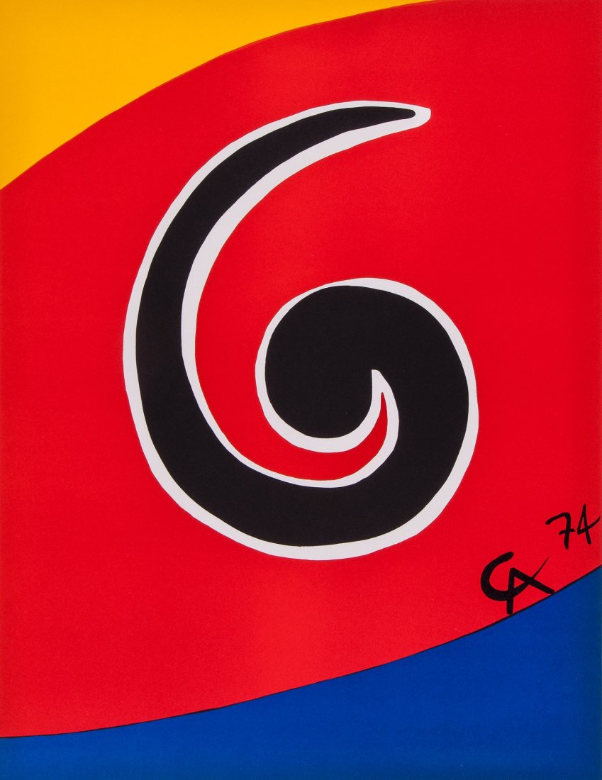 Alexander Calder (1898-1976) - Convection, Beastie,: five lithographs printed in colours, 1974, from the 'Flying Colours Series, 1974', each on wove paper, the full sheets printed to the edges, each sheet 508 x 660 mm (20 x 26 in)