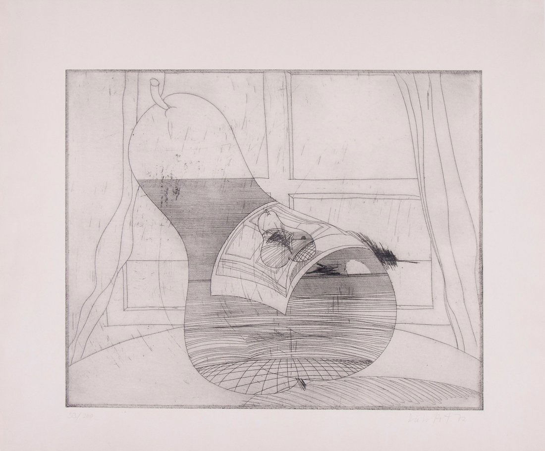 Dieter Roth (1930-1998) - Aussicht (d.241): etching with plate tone, 1972, signed and dated in pencil, numbered 53/200, printed by Jurgen Klauke, Koln, published by Kunstring FolkWang, Essen, with their stamp verso, on wove paper, with full mar