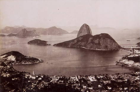 Marc Ferrez (1843-1923) - Rio de Janeiro, 1880s: 20 albumen prints, each with typed title and 13 with photographer's signature stamp in the negative, pasted across five album pages, 14 annotated in blue ink under the print, each approximately 14.5 x