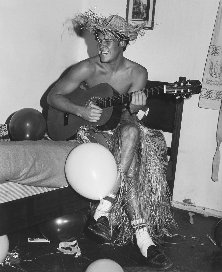 Bruce Weber (b.1946) - Cal at the Beer Blast, Los: Gelatin silver print, printed later, signed, titled, dated, editioned 3/15 and annotated in pencil verso, 41.8 x 34cm (16 1/2 x 13 3/8in)