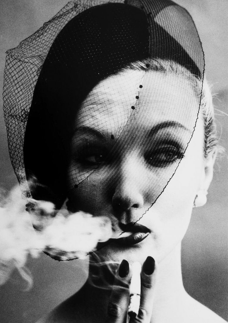 William Klein (b.1928) - Smoke + Veil, Paris (Vogue),: Gelatin silver print, printed later, signed, titled and dated in pencil verso, 45.5 x 32cm (17 7/8 x 12 5/8in)