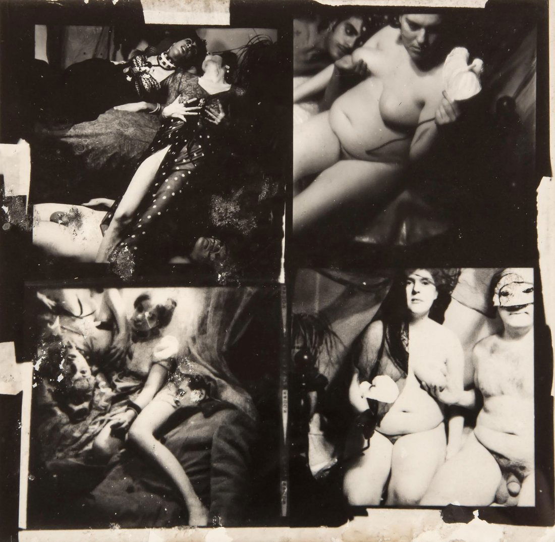 Jack Smith (1932-1989) - Untitled (Composite), for The: Gelatin silver print, four images on the same sheet, 12.5 x 12.5cm (4 7/8 x 4 7/8in) Provenance: Piero Heliczer Estate This uncut composite was used by Jack Smith and Piero Heliczer to create The Beau