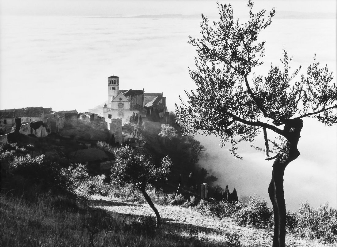 Elio Ciol (b.1929) - I Silenzi di Assisi,Perugia,: Ten gelatin silver prints, signed, titled and dated in pencil in the margin, housed in a clamshell portfolio box with embossed title and introductory text by Giuseppe Mazzariol, Each print 29.4 x 39.6