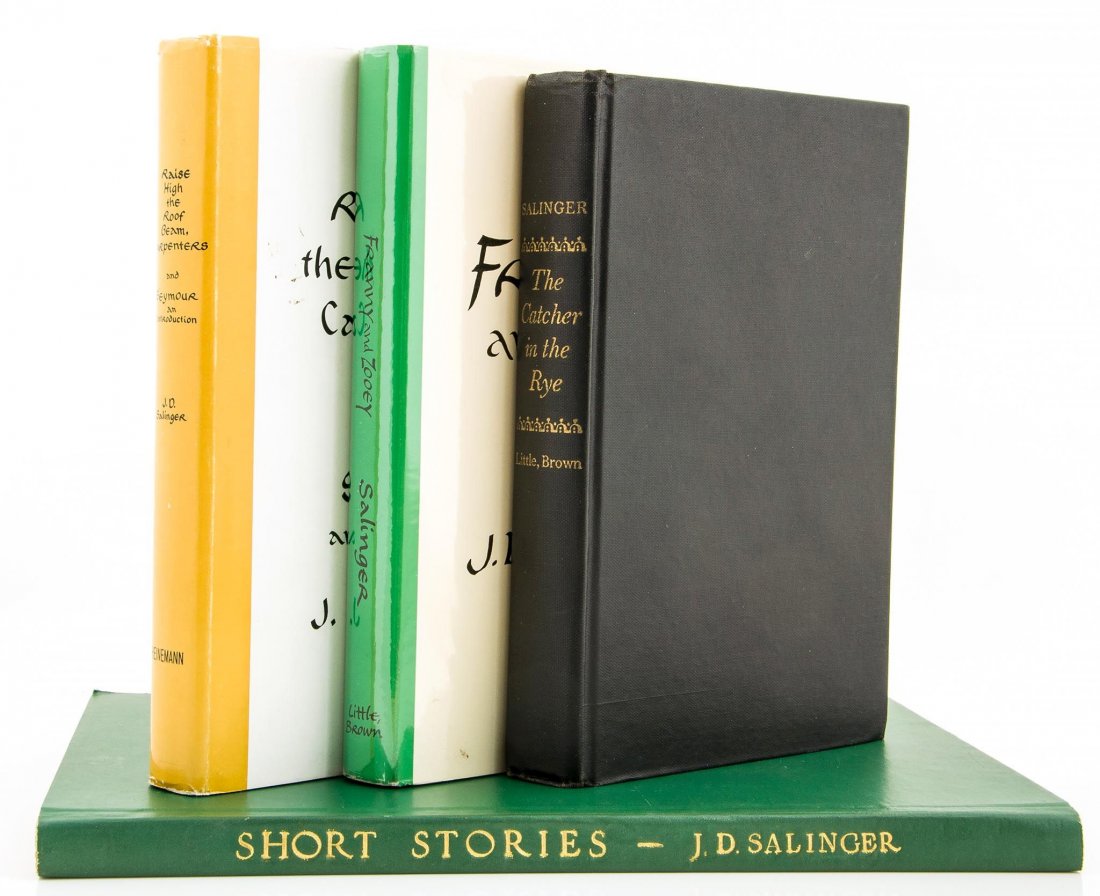 Salinger (J.D.) - The Catcher in the Rye,: spine slightly rubbed, spine ends and corners a little bumped, Boston, 1951; Raise High the Roof Beam, Carpenters and Seymour, an Introduction, second issue, bookplate, dust-jacket, price-clipped, som