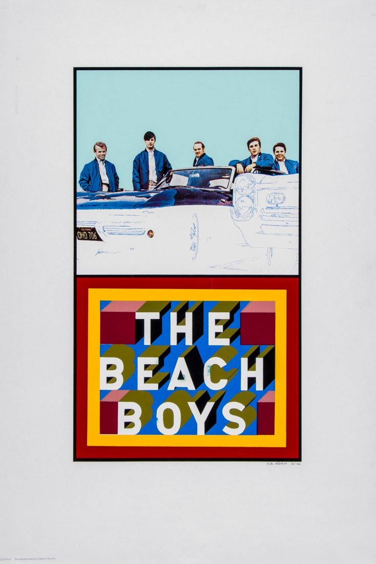 Sir Peter Blake (b.1932) - The Beachboys from, The: screenprint in colours, 1964, sign and dated in pencil, numbered 14-40, printed by Kelpra Studio, London, published by ICA, London, on wove paper, with full margins, 528 x 308 mm (20 3/8 x 12 1/8 in)
