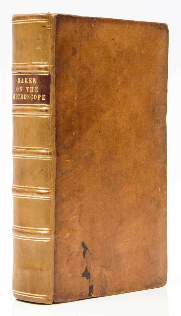 Baker (Henry) - Employment for the Microscope,: first edition, 17 folding engraved plates, contemporary calf, rebacked, 8vo, for R. Dodsley, 1753.