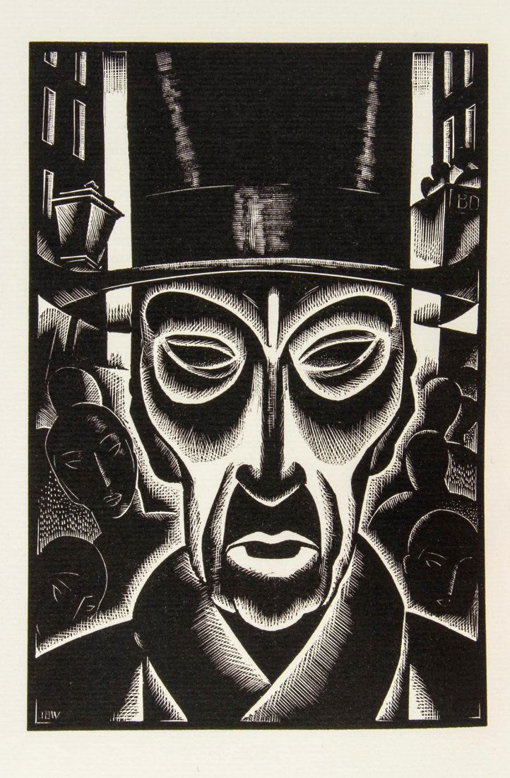 Buckland Wright (John).- Poe (Edgar Allan) - The Masque: number 31 of 175 copies on hand-made paper and signed by the artist, from an edition limited to 206, printed in red and black, full-page wood-engraved illustrations by John Buckland Wright, original p