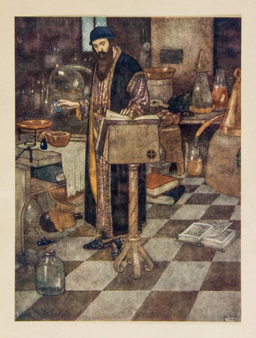 Dulac (Edmund).- Shakespeare (William) - The Tempest [2: first trade edition, 40 tipped-in colour plates by Dulac, spine slightly faded, [1908]; Twelfth Night, first trade edition, 40 tipped-in colour plates by William Heath Robinson, upper joint a little s